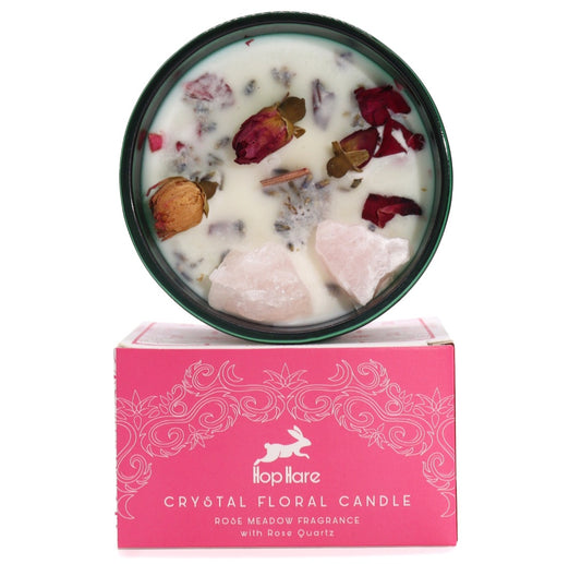 Hop Hare Crystal Magic Flower Candle - The Lovers