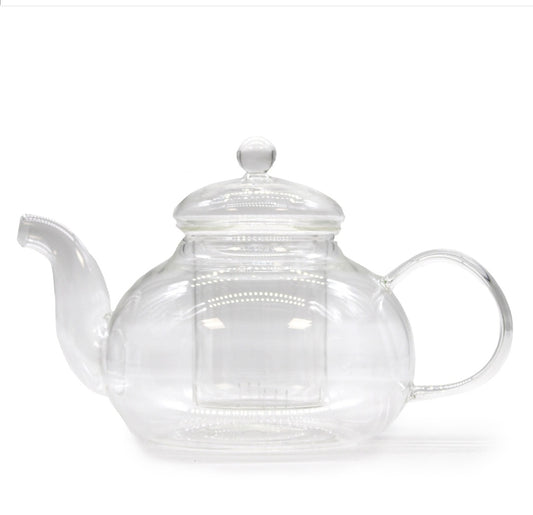 Glass Infuser Teapot - Round Pearl - 800ml