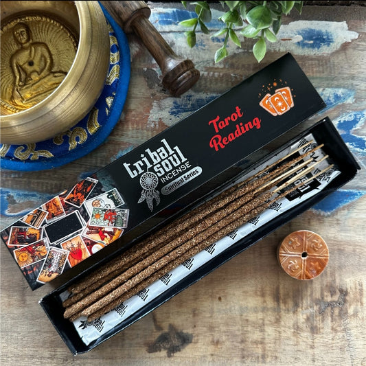 Tribal Soul Spiritual Incense Sticks and Ceramic Holder - Tarot Reading